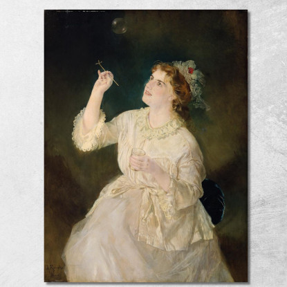 La Soffiatrice Di Bolle Di Sapone Anton Romako arm24 quadro stampato su tela