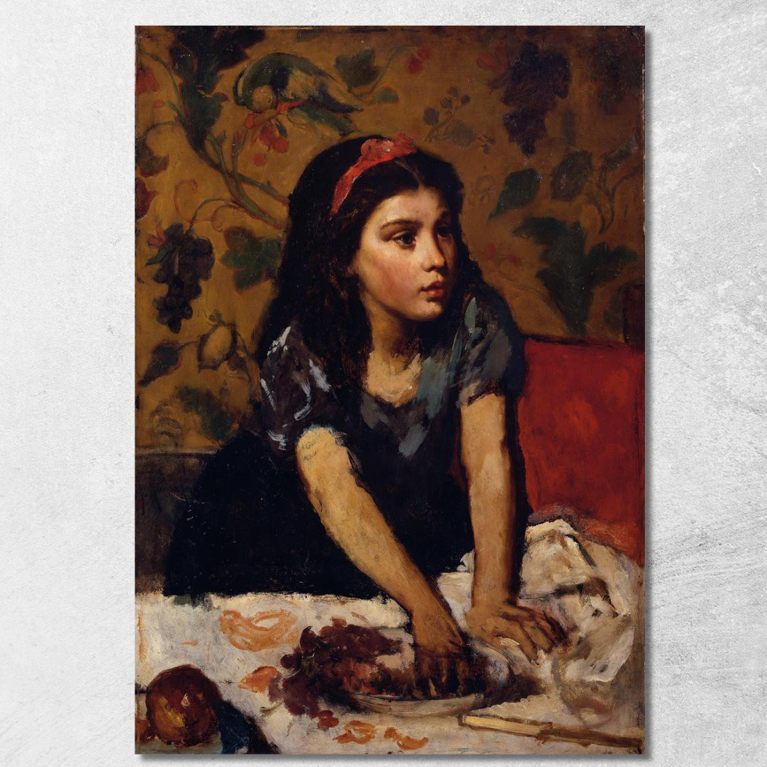 Ragazza Golosa Anton Romako arm43 quadro stampato su tela