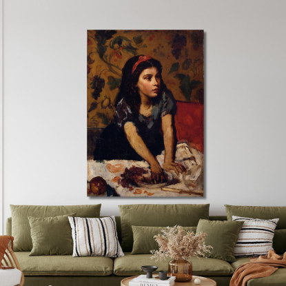 Ragazza Golosa Anton Romako arm43 quadro stampato su tela