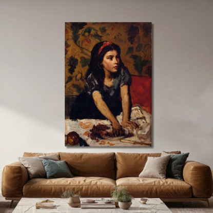 Ragazza Golosa Anton Romako arm43 quadro stampato su tela