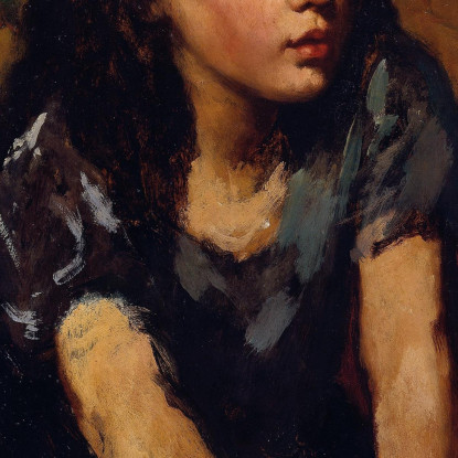 Ragazza Golosa Anton Romako arm43 quadro stampato su tela