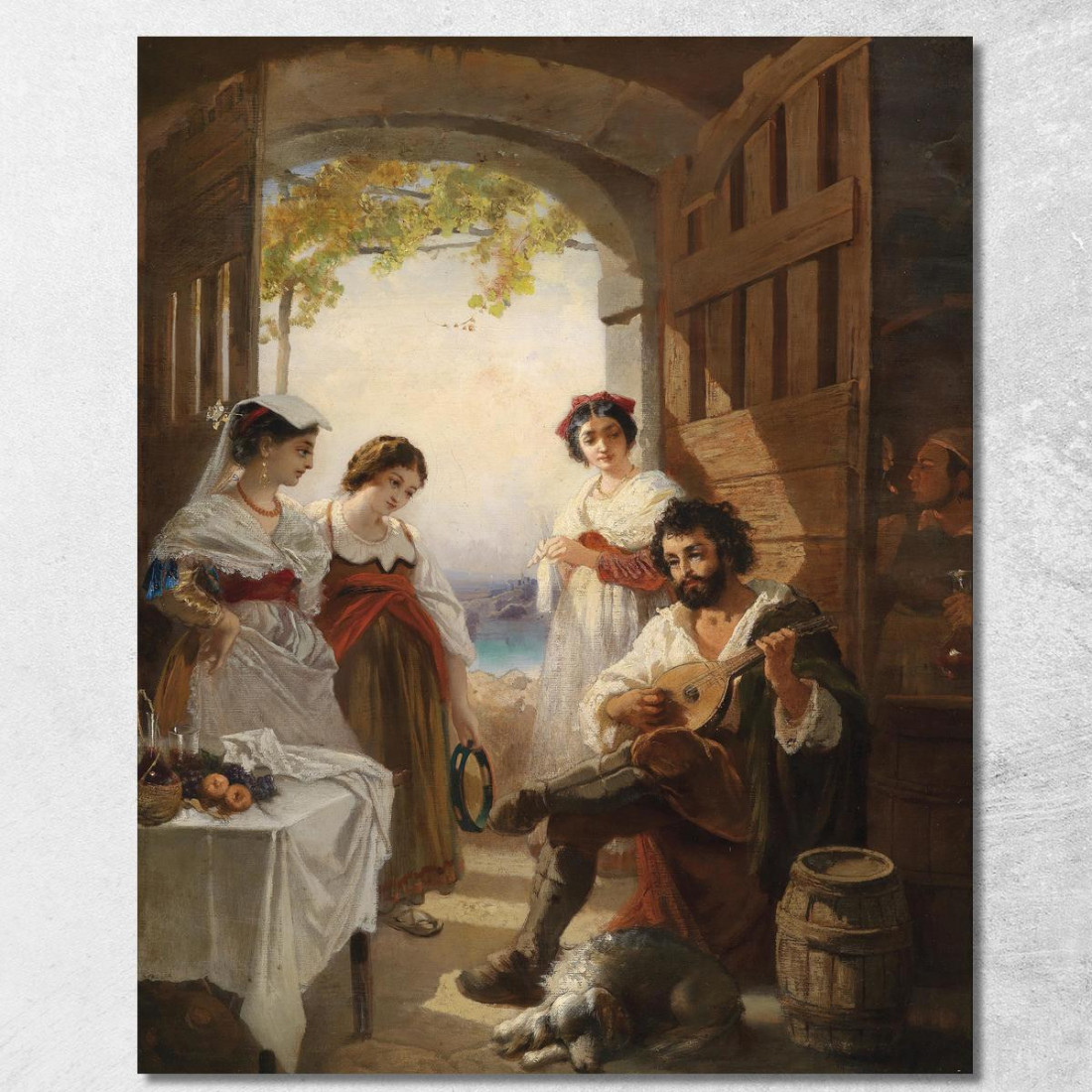 Osteria Napoletana Anton Romako arm44 quadro stampato su tela