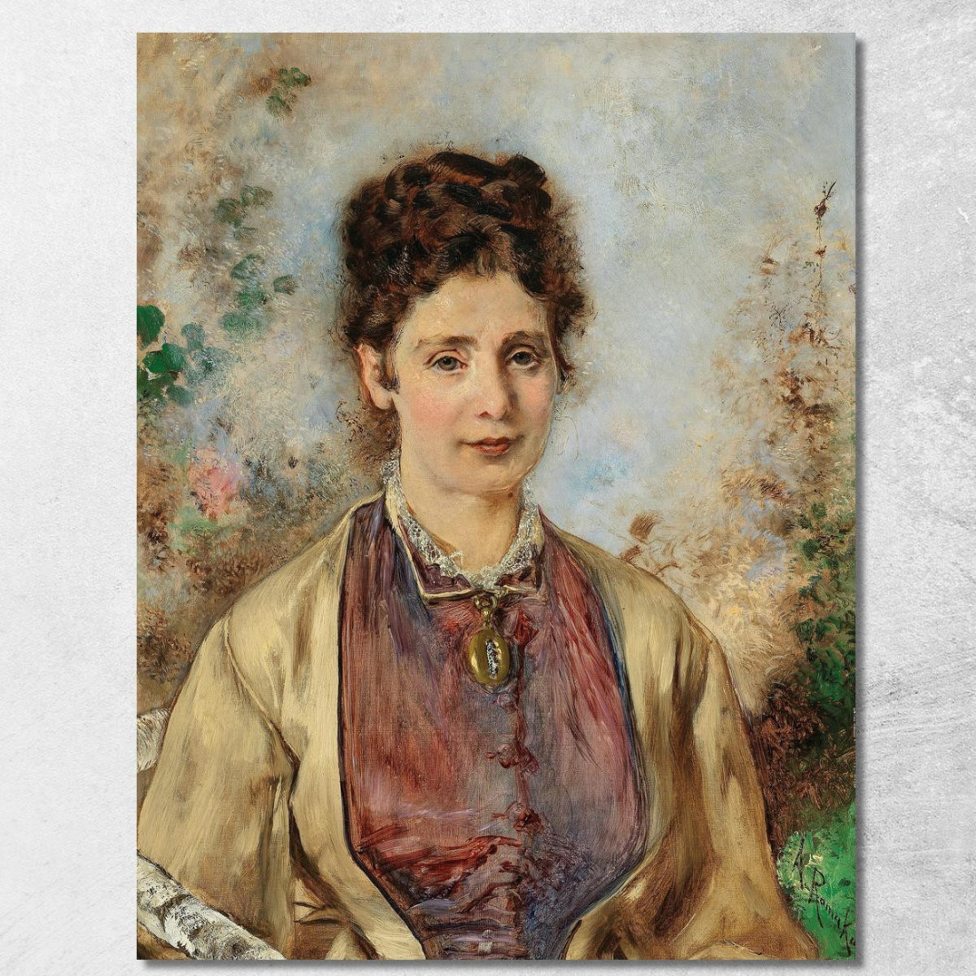 Ritratto Di Therese Bucher Anton Romako arm46 quadro stampato su tela