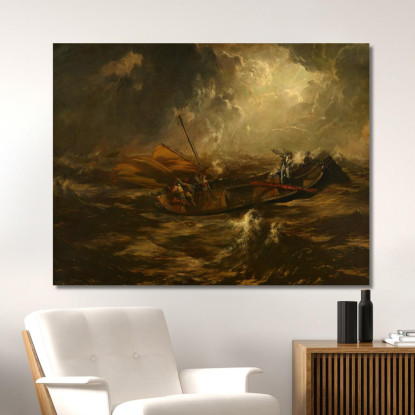 Tempesta In Mare Anton Romako arm51 quadro stampato su tela