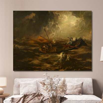 Tempesta In Mare Anton Romako arm51 quadro stampato su tela