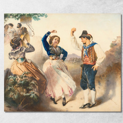 Tarantella Anton Romako arm53 quadro stampato su tela