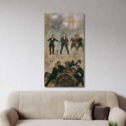 Tegetthoff Nella Battaglia Navale Di Lissa I Anton Romako arm54 quadro stampato su tela