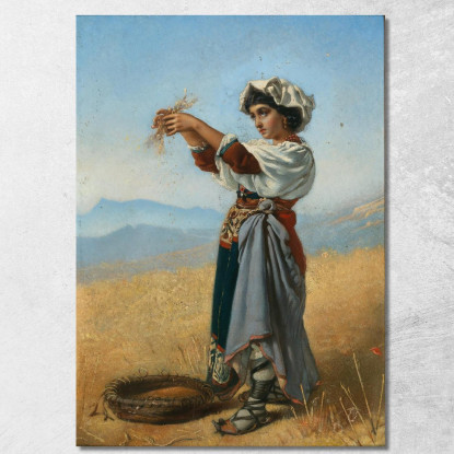 La Raccoglitrice Di Grano Anton Romako arm56 quadro stampato su tela