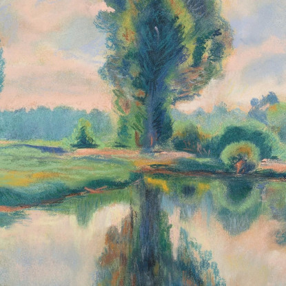 Riva Del Fiume Armand Guillaumin agl6 quadro stampato su tela