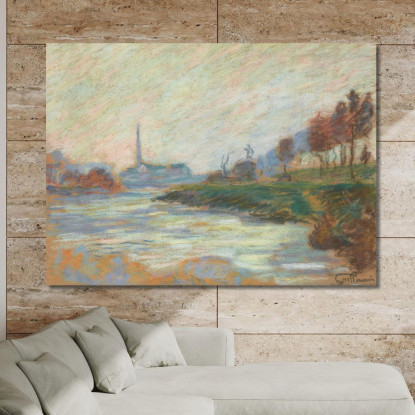 Confluenza Della Marna E Della Senna Île-De-France Armand Guillaumin agl11 quadro stampato su tela