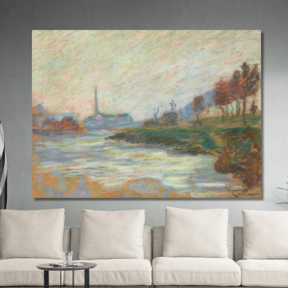 Confluenza Della Marna E Della Senna Île-De-France Armand Guillaumin agl11 quadro stampato su tela