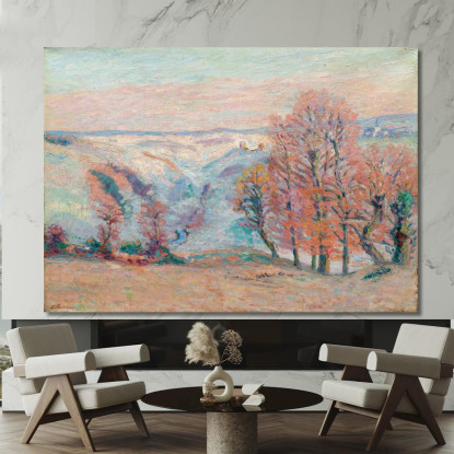 Gelata Bianca A Crozant Armand Guillaumin agl18 quadro stampato su tela