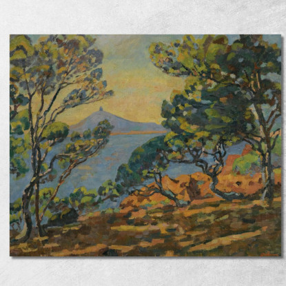 La Baia Di Agay E Il Semaforo Armand Guillaumin agl22 quadro stampato su tela