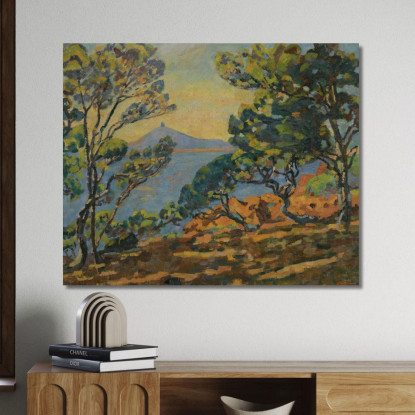 La Baia Di Agay E Il Semaforo Armand Guillaumin agl22 quadro stampato su tela