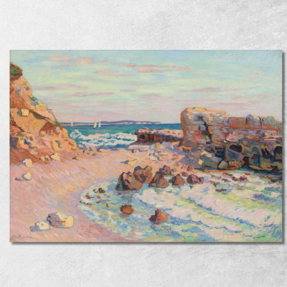 La Pierrière A Saint-Palais Marea Montante Armand Guillaumin agl25 quadro stampato su tela