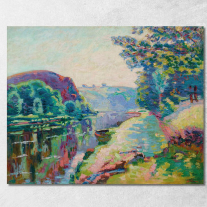 La Roccia Dell'Eco Crozant 2 Armand Guillaumin agl27 quadro stampato su tela