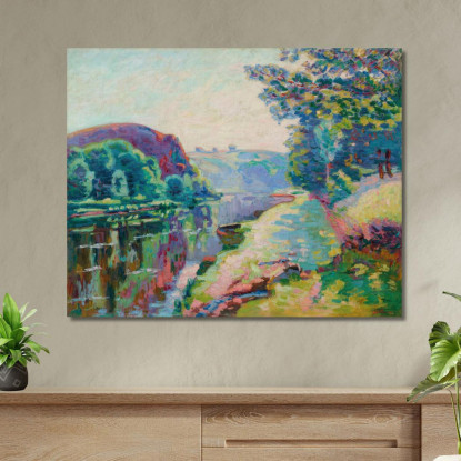 La Roccia Dell'Eco Crozant 2 Armand Guillaumin agl27 quadro stampato su tela