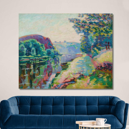 La Roccia Dell'Eco Crozant 2 Armand Guillaumin agl27 quadro stampato su tela