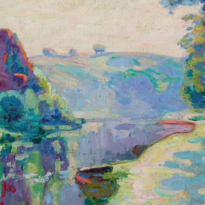 La Roccia Dell'Eco Crozant 2 Armand Guillaumin agl27 quadro stampato su tela