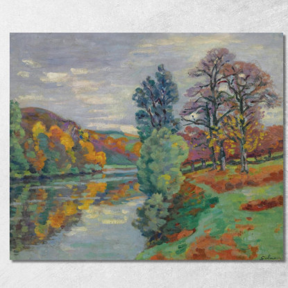 La Roccia Dell'Eco Crozant Armand Guillaumin agl28 quadro stampato su tela