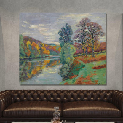 La Roccia Dell'Eco Crozant Armand Guillaumin agl28 quadro stampato su tela