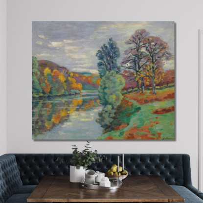 La Roccia Dell'Eco Crozant Armand Guillaumin agl28 quadro stampato su tela