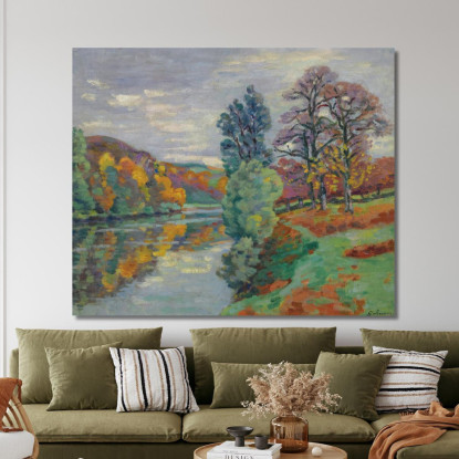 La Roccia Dell'Eco Crozant Armand Guillaumin agl28 quadro stampato su tela