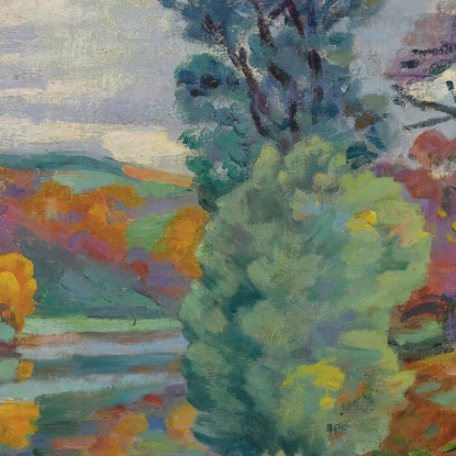 La Roccia Dell'Eco Crozant Armand Guillaumin agl28 quadro stampato su tela