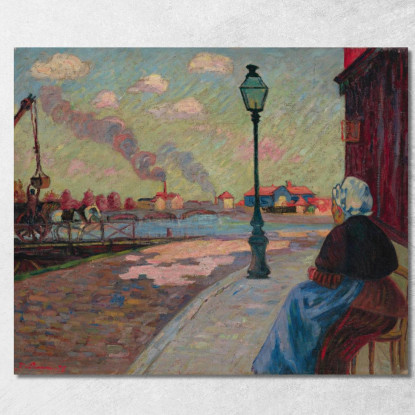 La Senna A Charenton Armand Guillaumin agl31 quadro stampato su tela
