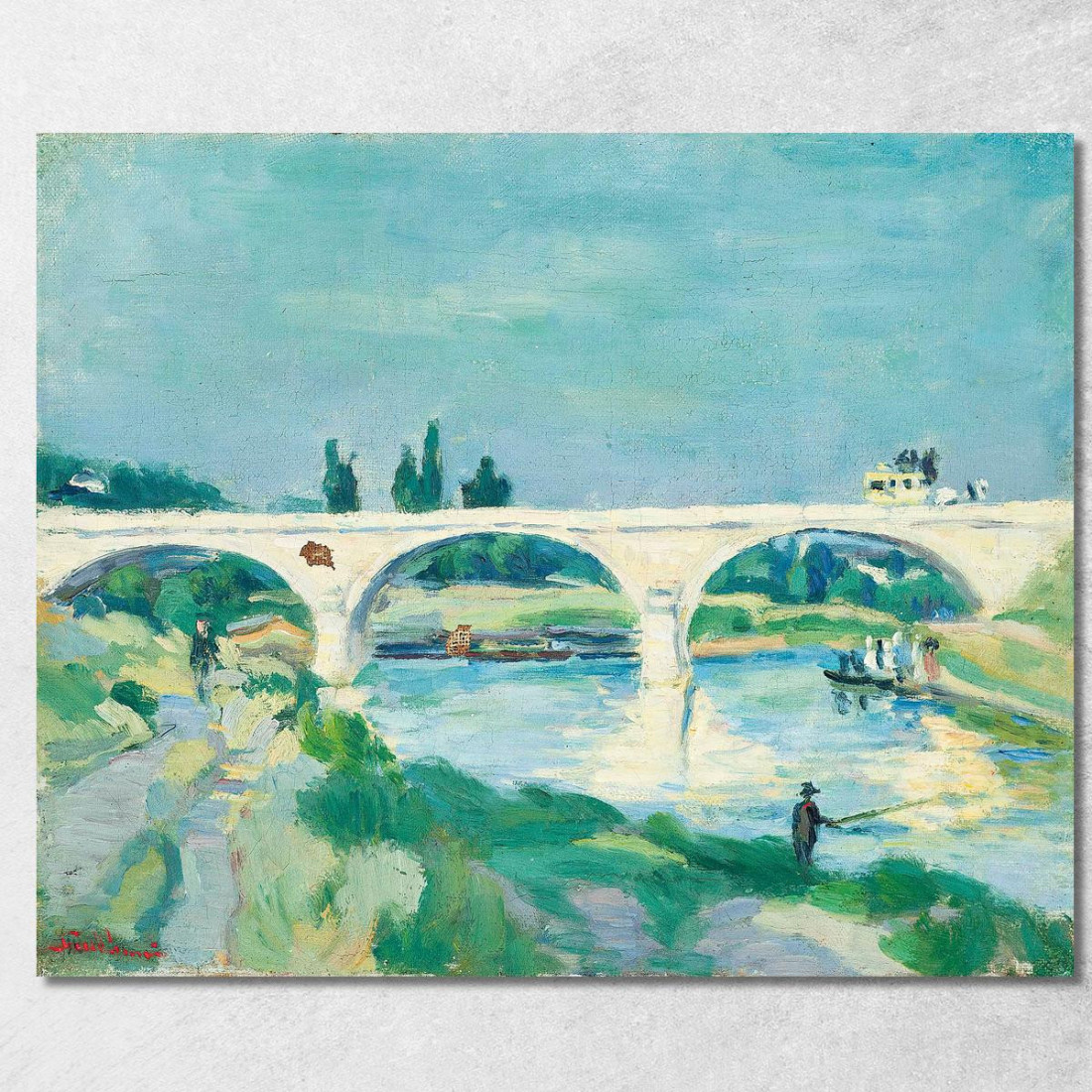 Il Ponte Di Charenton Île-De-France Armand Guillaumin agl35 quadro stampato su tela