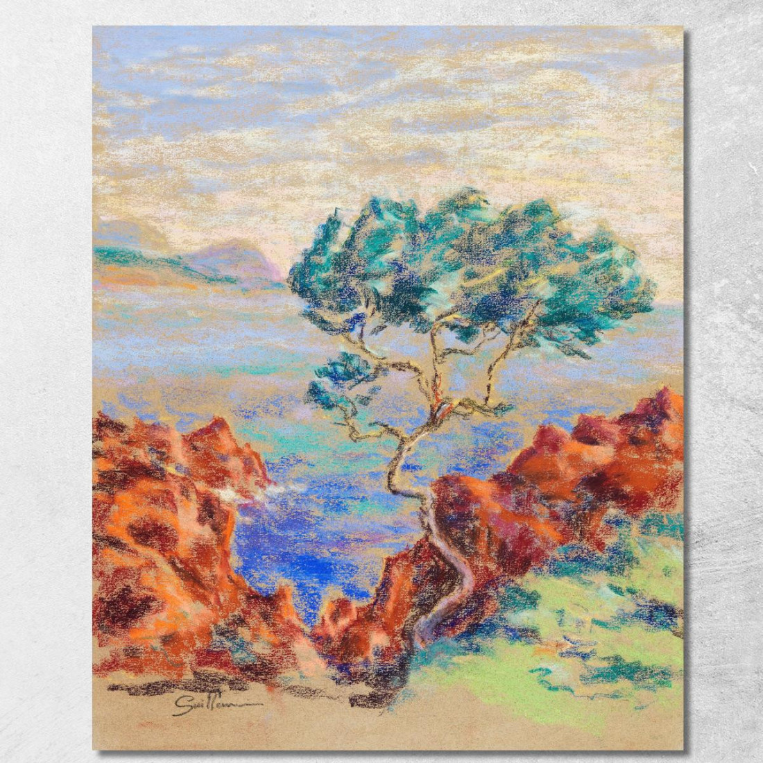 Le Trayas Paesaggio Del Midi Armand Guillaumin agl38 quadro stampato su tela