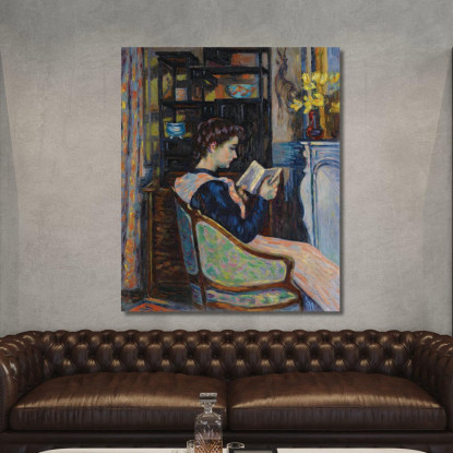 Mademoiselle Guillaumin Che Legge Armand Guillaumin agl47 quadro stampato su tela