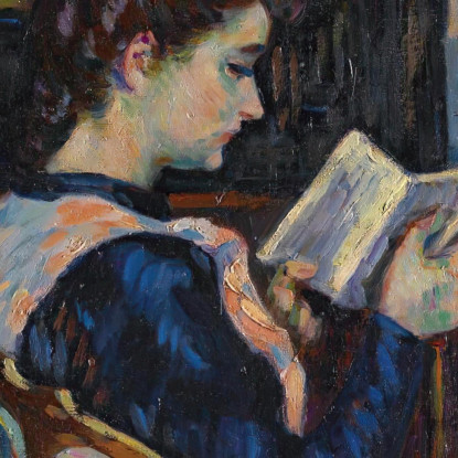 Mademoiselle Guillaumin Che Legge Armand Guillaumin agl47 quadro stampato su tela