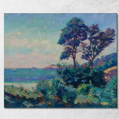 Marina A Saint-Palais Armand Guillaumin agl48 quadro stampato su tela
