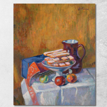 Natura Morta Con Biscotti Armand Guillaumin agl51 quadro stampato su tela