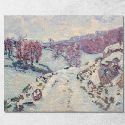 Neve Armand Guillaumin agl52 quadro stampato su tela