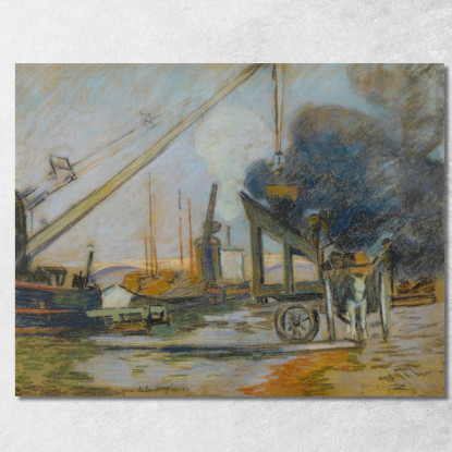 Quai De La Rapée Parigi Armand Guillaumin agl77 quadro stampato su tela
