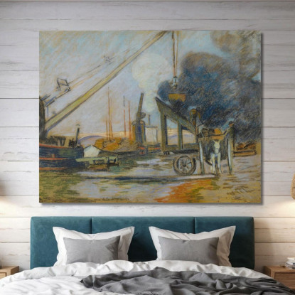 Quai De La Rapée Parigi Armand Guillaumin agl77 quadro stampato su tela