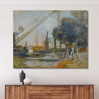 Quai De La Rapée Parigi Armand Guillaumin agl77 quadro stampato su tela