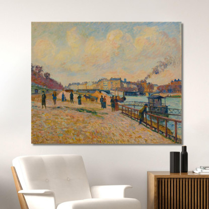 Quai Saint-Bernard Parigi Armand Guillaumin agl79 quadro stampato su tela