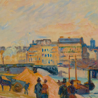 Quai Saint-Bernard Parigi Armand Guillaumin agl79 quadro stampato su tela