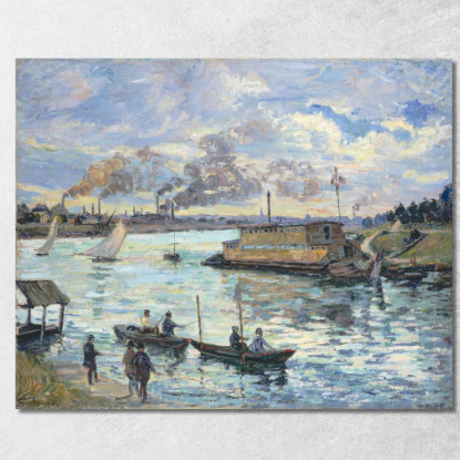 Scena Fluviale Armand Guillaumin agl80 quadro stampato su tela