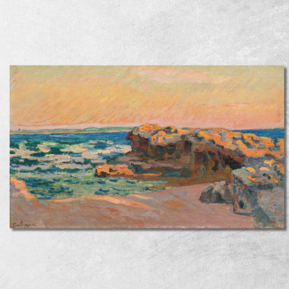 Roccia A Saint-Palais Armand Guillaumin agl81 quadro stampato su tela
