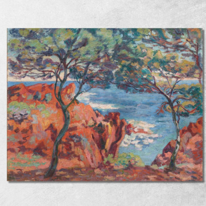 Rocce Dell'Île Besse Agay Armand Guillaumin agl82 quadro stampato su tela
