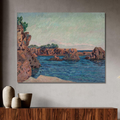 Rocce Ad Agay Armand Guillaumin agl83 quadro stampato su tela