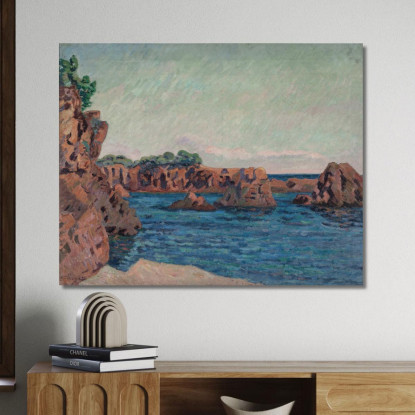 Rocce Ad Agay Armand Guillaumin agl83 quadro stampato su tela