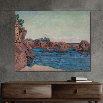 Rocce Ad Agay Armand Guillaumin agl83 quadro stampato su tela