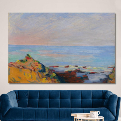 Saint-Palais Riva Del Mare Armand Guillaumin agl85 quadro stampato su tela