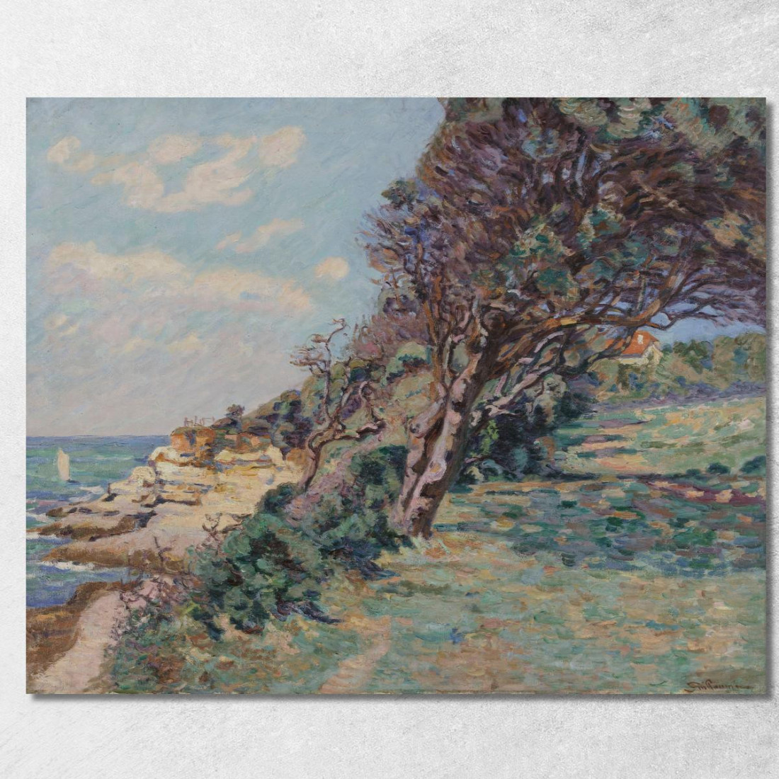 Saint-Palais La Punta Della Dogana Agosto 92 Ore 10 Del Mattino Armand Guillaumin agl86 quadro stampato su tela