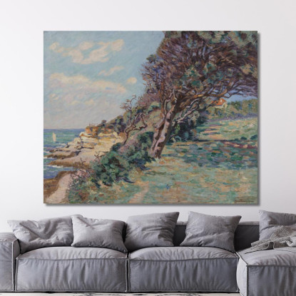 Saint-Palais La Punta Della Dogana Agosto 92 Ore 10 Del Mattino Armand Guillaumin agl86 quadro stampato su tela